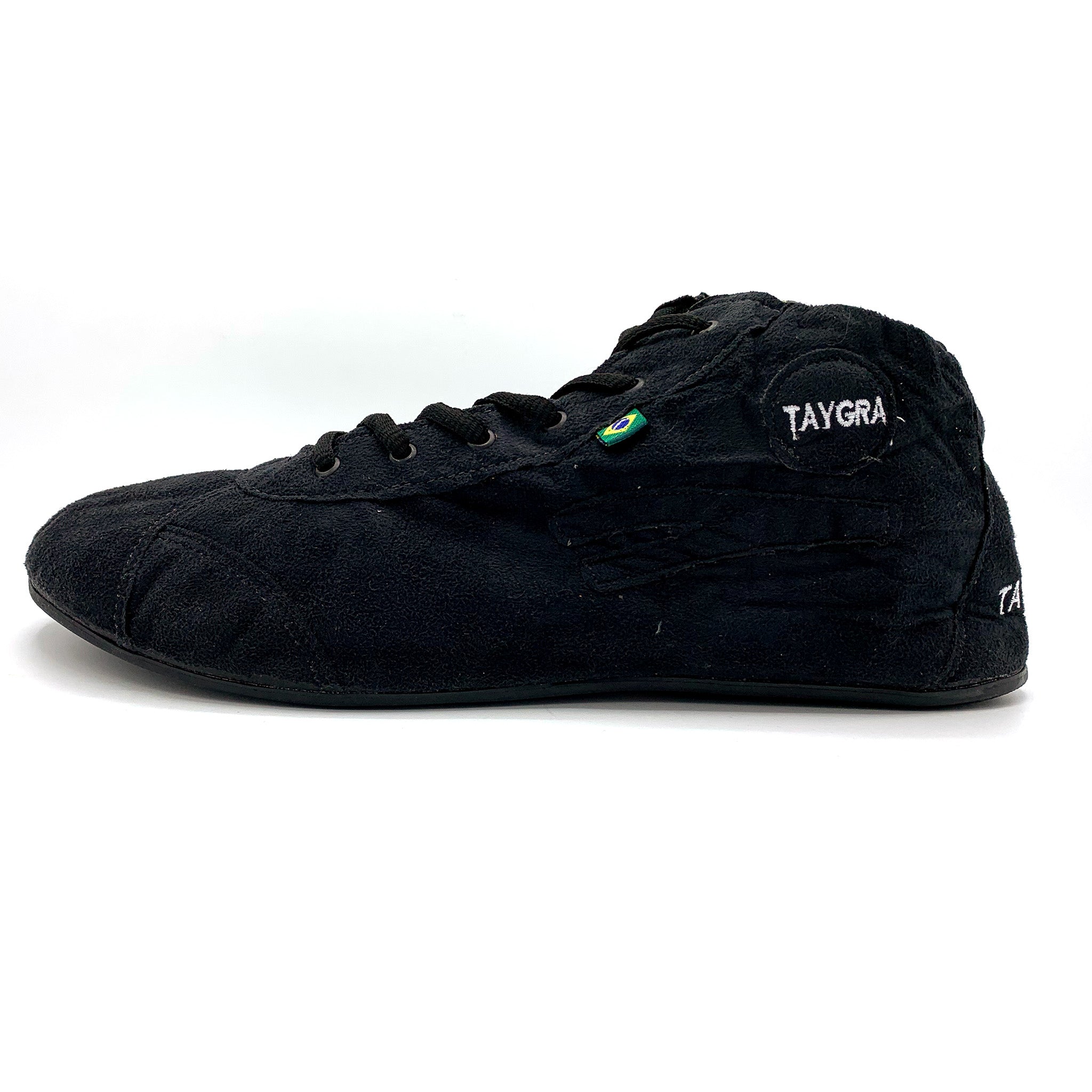 Taygra Shoes Mid-Top Black Suede Side